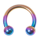 Load image into Gallery viewer, 1.2mm Circular barbells - anodised titanium