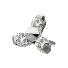 Load image into Gallery viewer, Initial Piercing - Crystal Trinity Labret