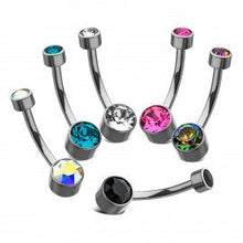 Load image into Gallery viewer, Mini Titanium Belly Bar | Hypoallergenic Belly Button Ring