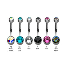Load image into Gallery viewer, Mini Titanium Belly Bar | Hypoallergenic Belly Button Ring