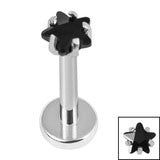 Load image into Gallery viewer, Ti labret - Internal thread assorted star
