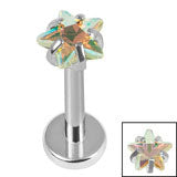 Load image into Gallery viewer, Ti labret - Internal thread assorted star