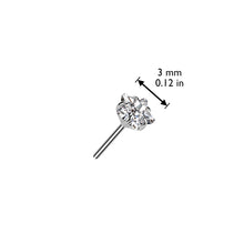 Load image into Gallery viewer, Implant Grade Titanium Threadless Push In Prong Set Star CZ Labret