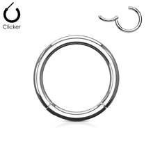 Load image into Gallery viewer, Titanium Hinged Rings - 0.8 - 1.2mm
