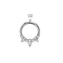 Load image into Gallery viewer, Pronged marquise CZ Hinged Ring