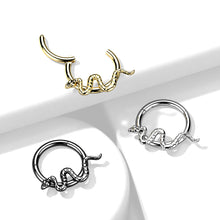 Load image into Gallery viewer, Titanium Hinged 1.2x10mm Snake