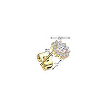 Load image into Gallery viewer, Implant Grade Titanium CZ Flower Earrings