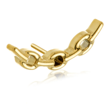 Load image into Gallery viewer, Zircon Gold Ti Threadless Jewelled Chain Labret