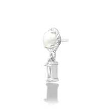 Load image into Gallery viewer, Junipurr Jewelry Millicent - Fresh Water Pearl/White Gold - Healed piercing only
