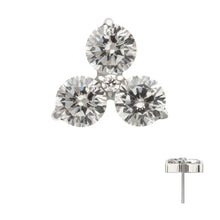Load image into Gallery viewer, Initial Piercing - Crystal Trinity Labret