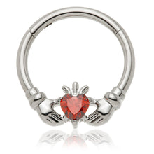 Load image into Gallery viewer, Hinged ring - Claddagh Design