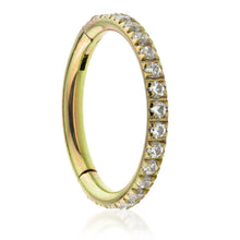 Load image into Gallery viewer, Rose, Rainbow or HP Pave titanium Conch Rings 1.2x10 or 12mm