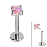 Load image into Gallery viewer, Initial Piercing - Push fit synthetic opal claw set stud