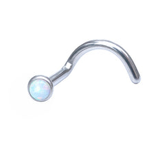 Load image into Gallery viewer, Initial Piercing - Synthetic opal white, blue or pink