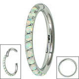 Load image into Gallery viewer, Titanium Hinged Ring - 1.2mm x 8mm