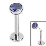 Load image into Gallery viewer, Push Fit Titanium Labret bar 1.2 x 6 or 8mm