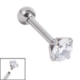 Load image into Gallery viewer, Initial Piercing - Titanium Claw set crystal micro barbells