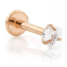 Load image into Gallery viewer, Ti labret - Internal thread Rose or Yellow Hearts, marquise or star