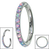 Load image into Gallery viewer, Titanium Hinged Ring - 1.2mm x 8mm