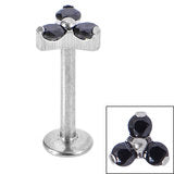 Load image into Gallery viewer, Initial Piercing - Trinity crystals