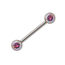 Load image into Gallery viewer, Initial Piercing - Nipple with push fit forward facing crystals