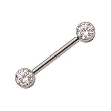 Load image into Gallery viewer, Initial Piercing - Nipple with push fit forward facing crystals