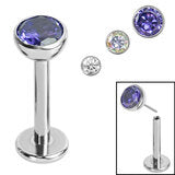 Load image into Gallery viewer, Push Fit Titanium Labret bar 1.2 x 6 or 8mm