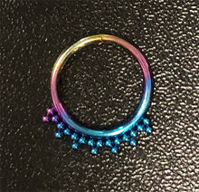 Load image into Gallery viewer, Initial Piercing - Beaded hinged ring