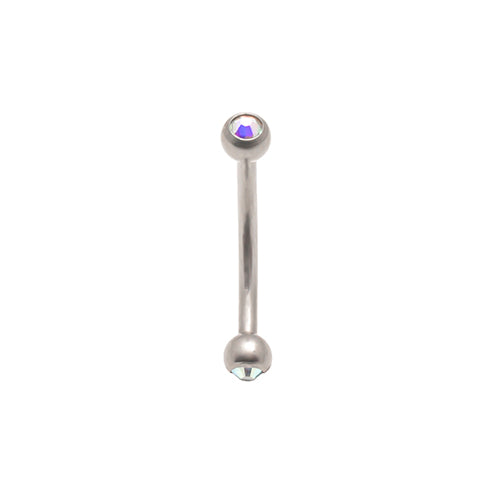 Initial Piercing Assorted colours/plain or crystal curved barbells