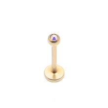 Load image into Gallery viewer, Initial Piercing - Labret bar Crystal