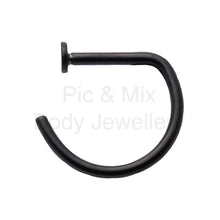 Load image into Gallery viewer, Anodised titanium or black open rings 0.8 x 7,8 or 9mm