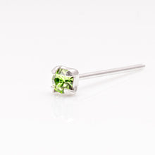 Load image into Gallery viewer, Sterling Silver Square nose stud