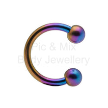 Load image into Gallery viewer, Initial Piercing - Assorted colours Circular barbells