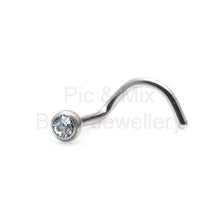 Load image into Gallery viewer, Initial Piercing - Assorted Crystal Nose Screw