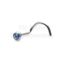 Load image into Gallery viewer, Initial Piercing - Assorted Crystal Nose Screw