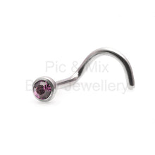 Load image into Gallery viewer, Initial Piercing - Assorted Crystal Nose Screw