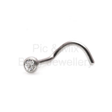 Load image into Gallery viewer, Initial Piercing - Assorted Crystal Nose Screw