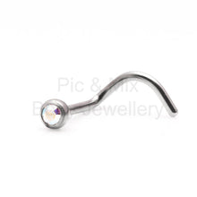 Load image into Gallery viewer, Initial Piercing - Assorted Crystal Nose Screw