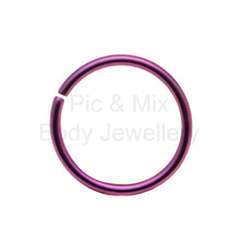 Load image into Gallery viewer, Nose ring - Titanium 0.8x7,8,8.5 or 9mm