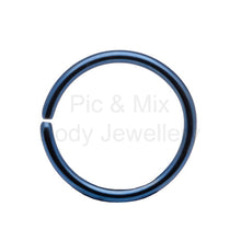 Load image into Gallery viewer, Nose ring - Titanium 0.8x7,8,8.5 or 9mm