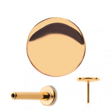Load image into Gallery viewer, Initial Piercing - 24k gold plated Full moon Labret