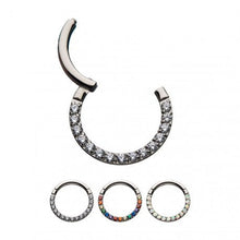 Load image into Gallery viewer, Initial Piercing - Crystal Hinged Ring