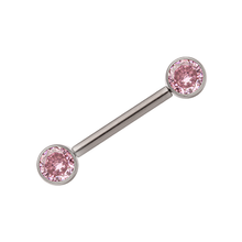 Load image into Gallery viewer, Initial Piercing - Nipple with push fit forward facing crystals