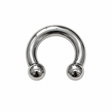 Load image into Gallery viewer, Titanium Circular Barbell Ring | Hypoallergenic Body Jewellery 1.6mm
