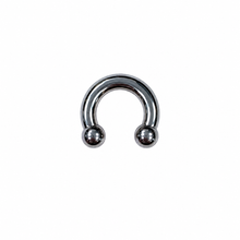 Load image into Gallery viewer, Titanium Circular Barbell Ring | Hypoallergenic Body Jewellery 1.6mm
