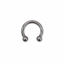 Load image into Gallery viewer, Titanium Circular Barbell Ring | Hypoallergenic Body Jewellery 1.6mm
