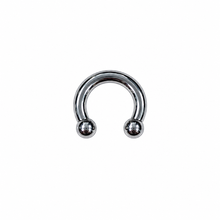 Load image into Gallery viewer, Titanium Circular Barbell Ring | Hypoallergenic Body Jewellery 1.6mm
