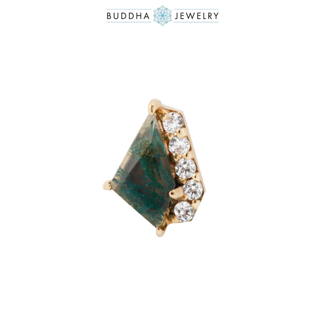 Elevate - Moss Agate + CZ