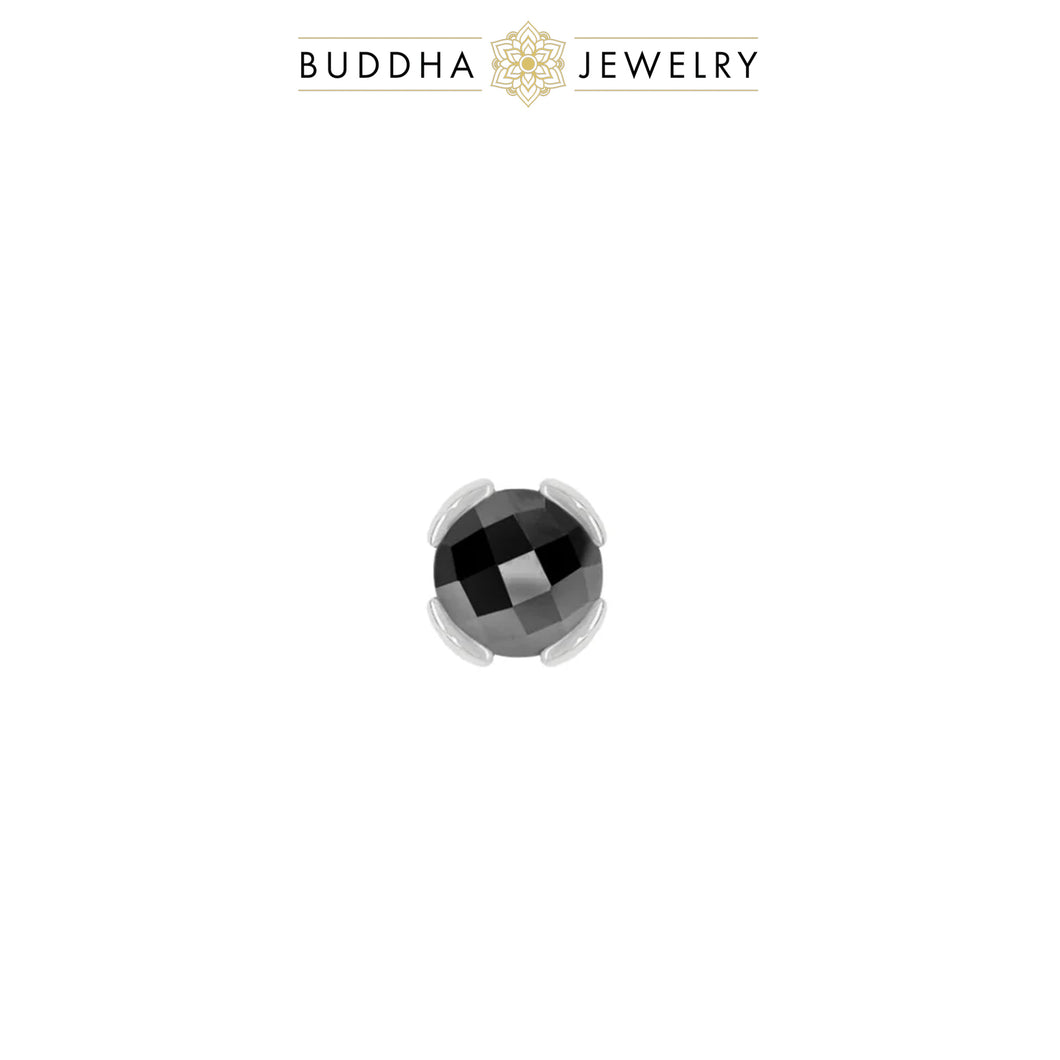 Peekaboo - Black Spinel/White Gold