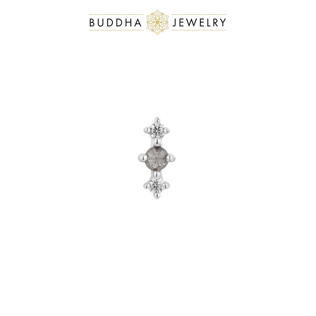 Ghost Flower - Grey Diamond/White Gold